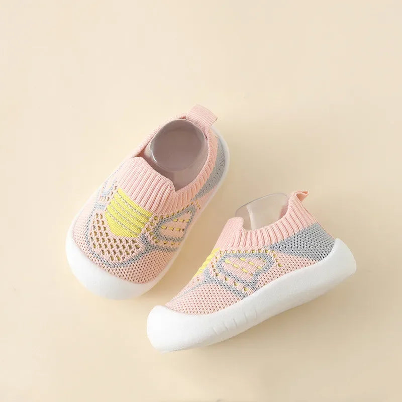 Baby Breathable Sock Shoes Anti Slip Rubber Sole Infant Slippers