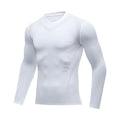 Men Compression Running T Shirt Quick Dry Gym Fitness Training Sport Tee