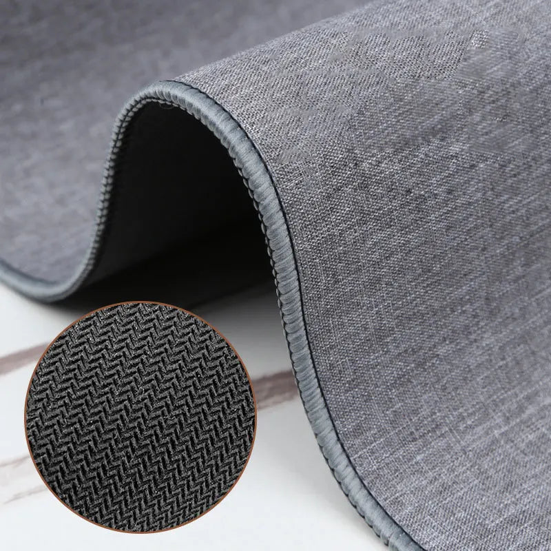 Gaming Mouse Pad 4mm Large Desk Mat Rubber Keyboard Pad Cotton Linen Surface