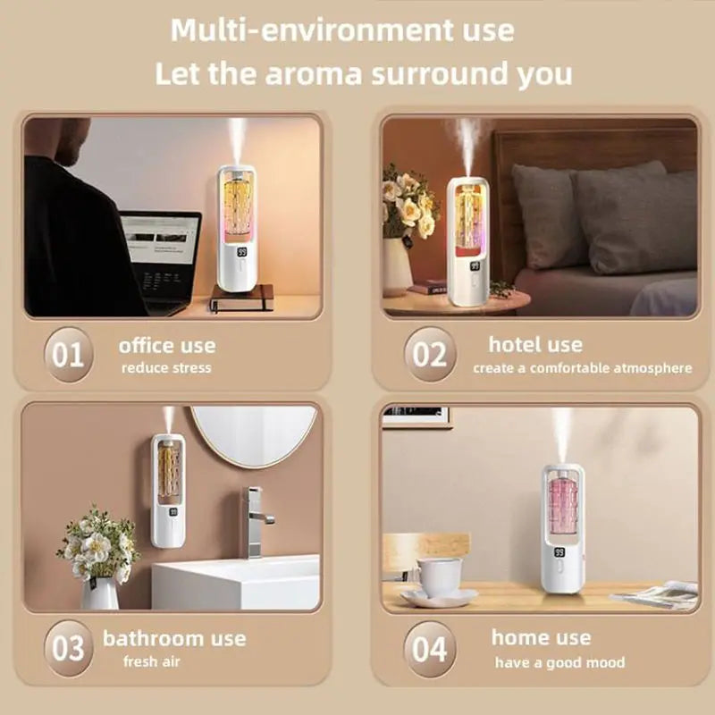 Wall Mounted Aroma Diffuser 50ml Essential Oil Air Freshener with Timer