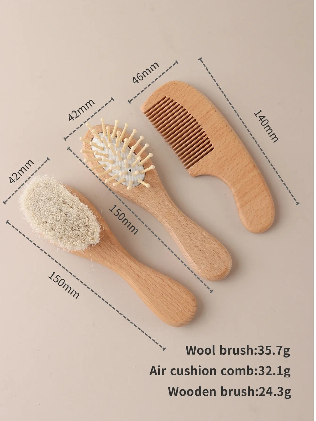 Panda Baby Hair Brush Comb Set Newborn Gift