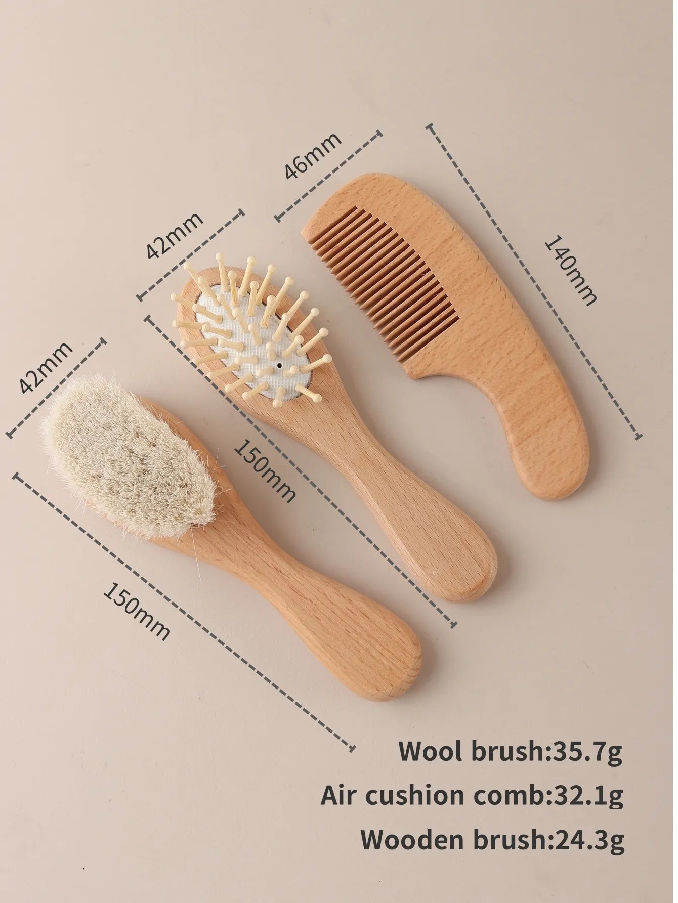 Panda Baby Hair Brush Comb Set Newborn Gift