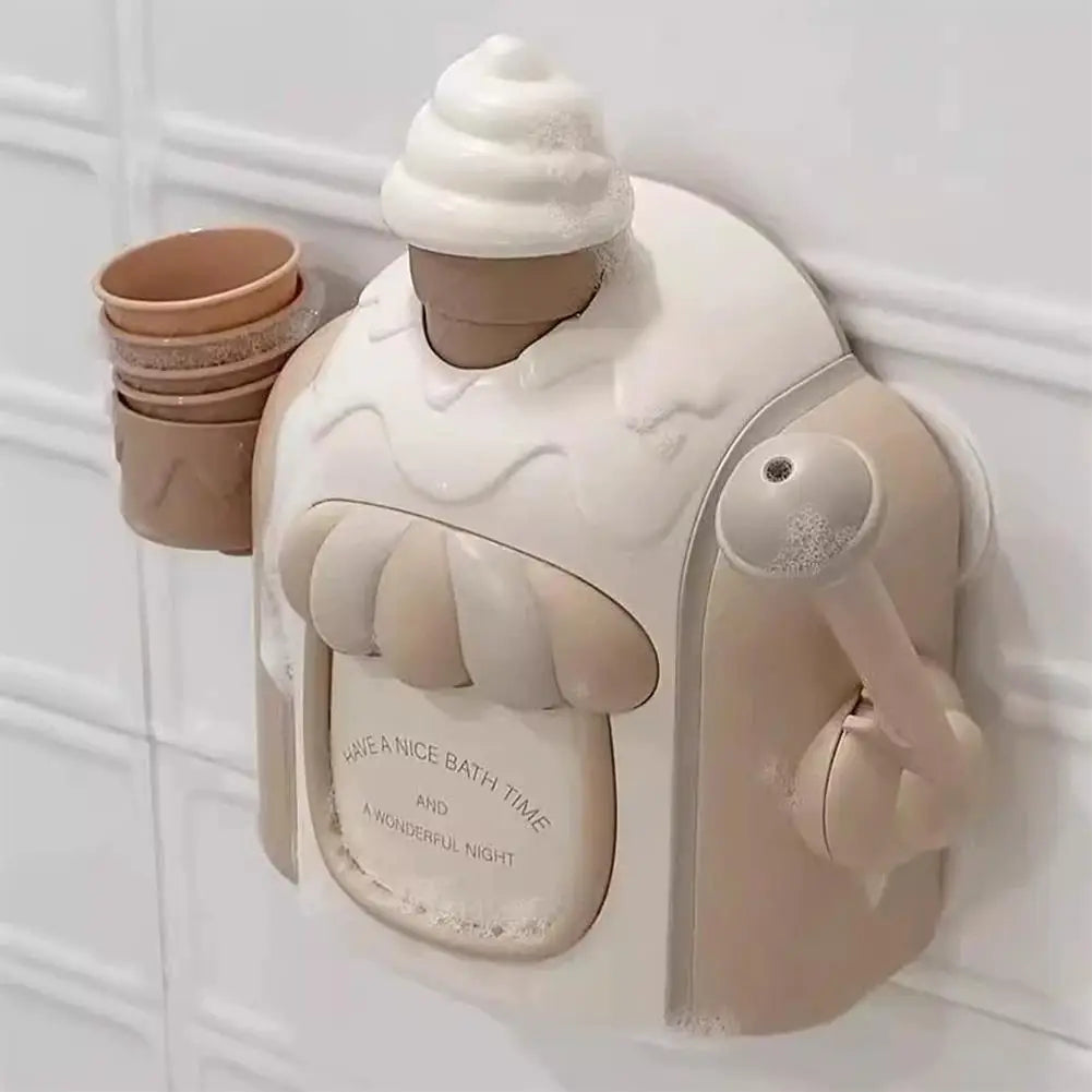 Ice Cream Bubble Bath Toy Foam Machine for Toddlers