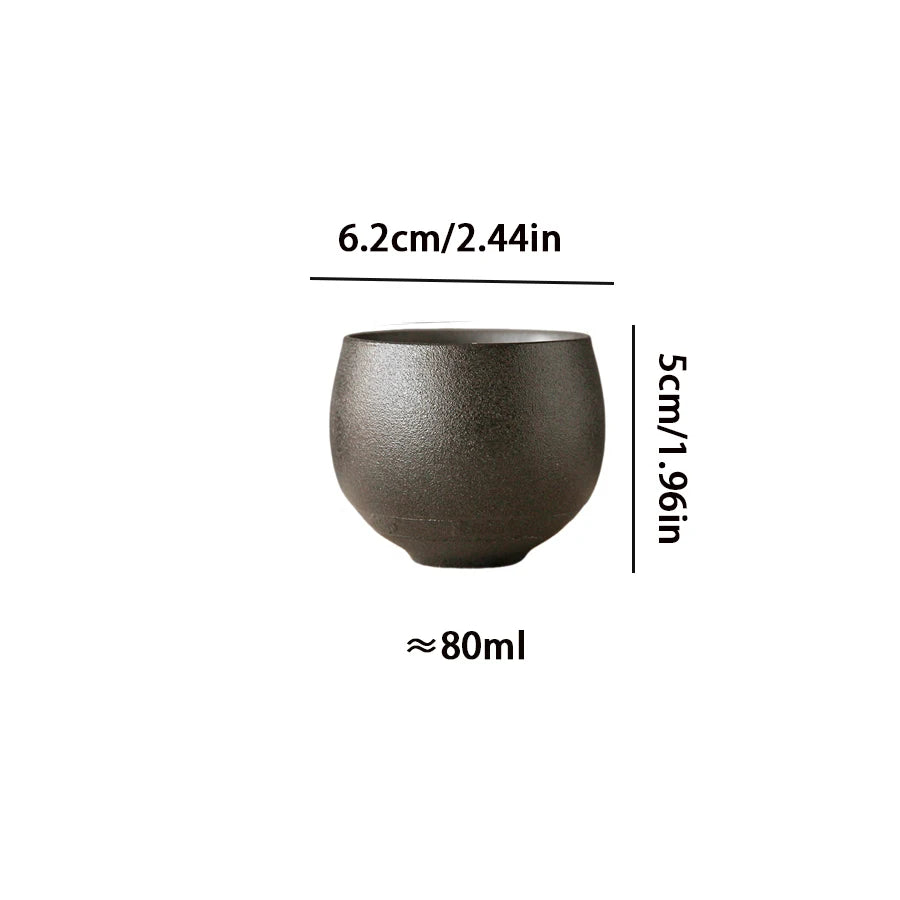 Stoneware Tea Cup 80ml Handmade Kung Fu Tea Single Cup