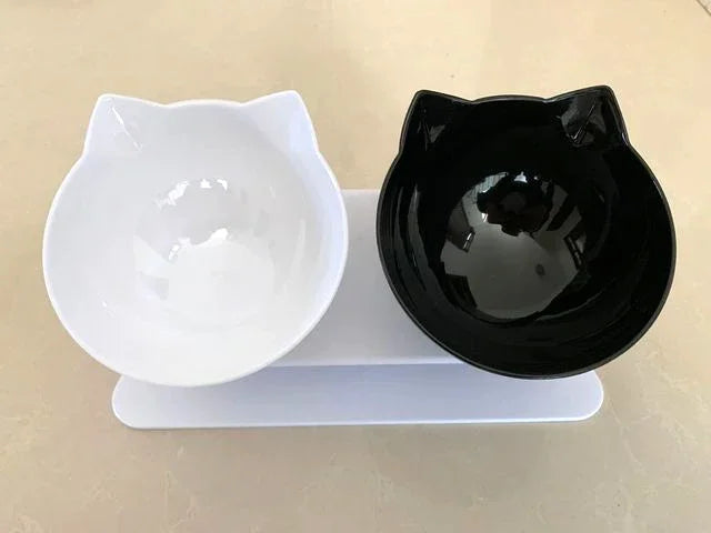 Non Slip Double Pet Bowl with Stand for Cats and Dogs