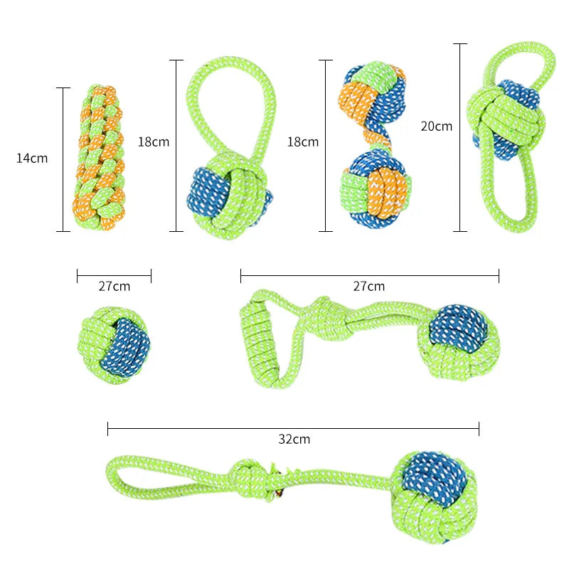 Cotton Rope Dog Chew Ball Toy for Small Large Dogs