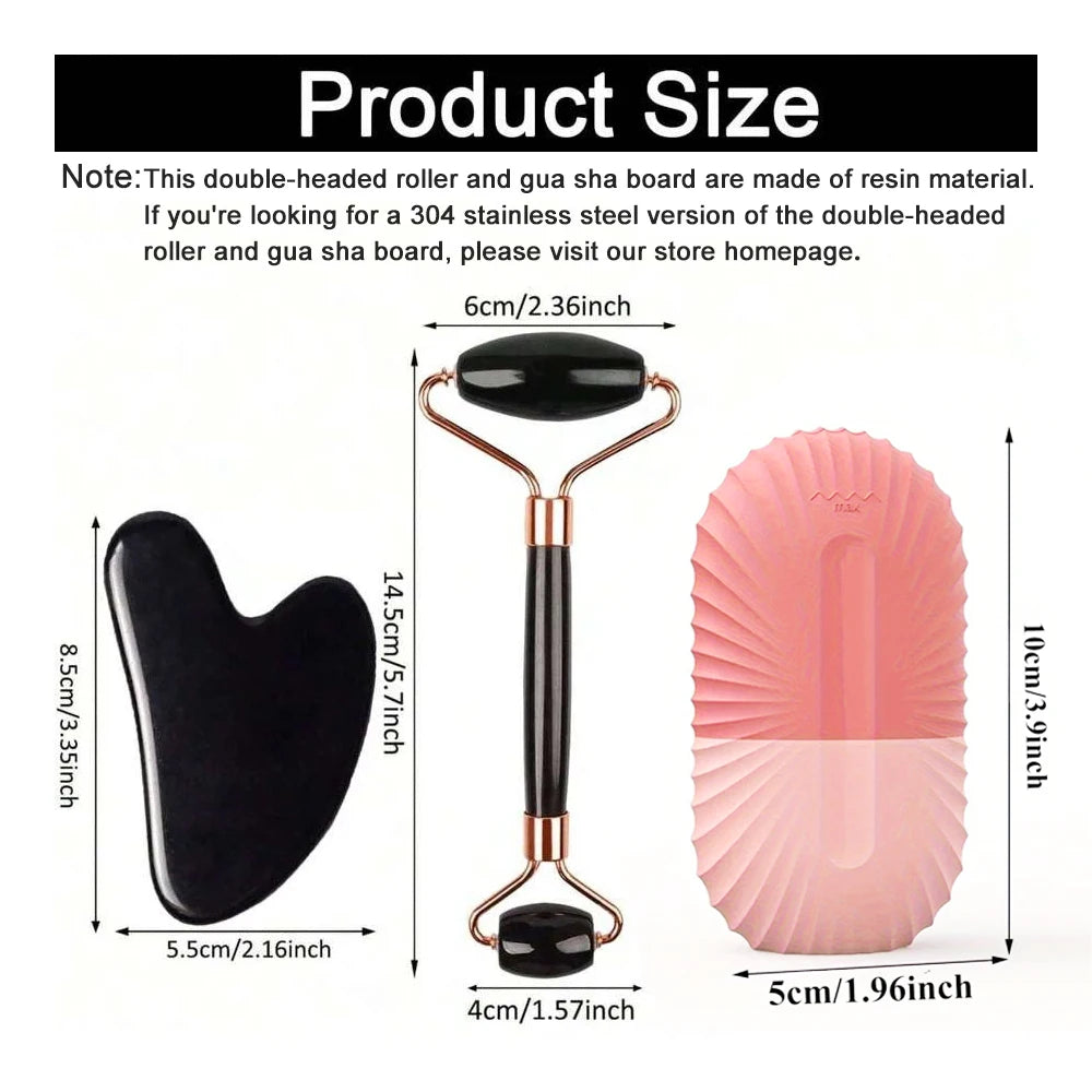 Ice Face Roller Gua Sha Skincare Tool Set