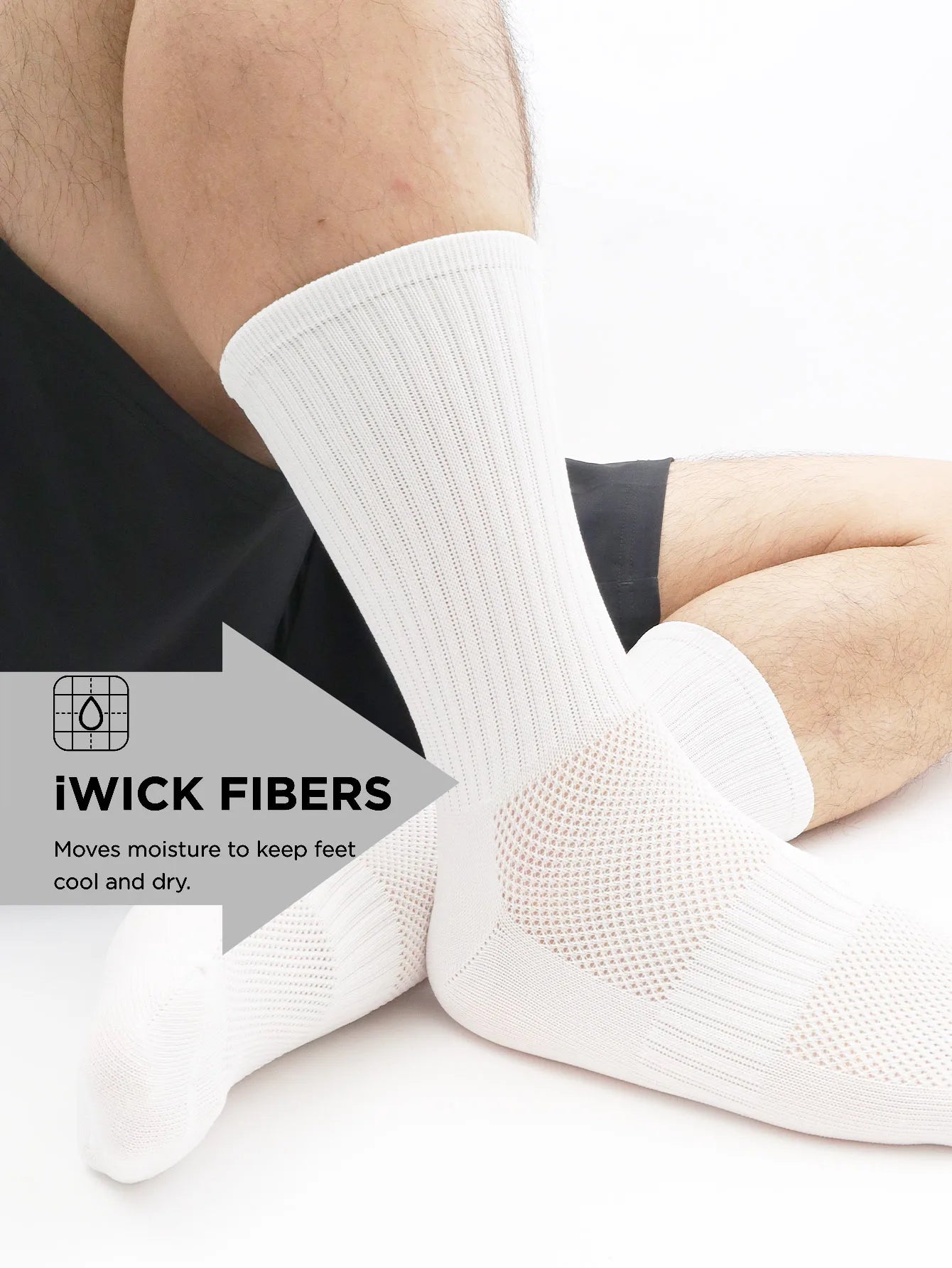Compression Cycling Crew Socks Breathable Sports Running Hiking Bike Socks 1 Pair
