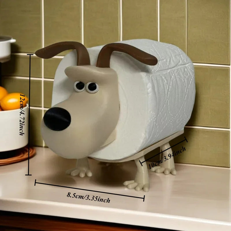 Puppy Toilet Paper Holder Cute Bathroom Storage Decor
