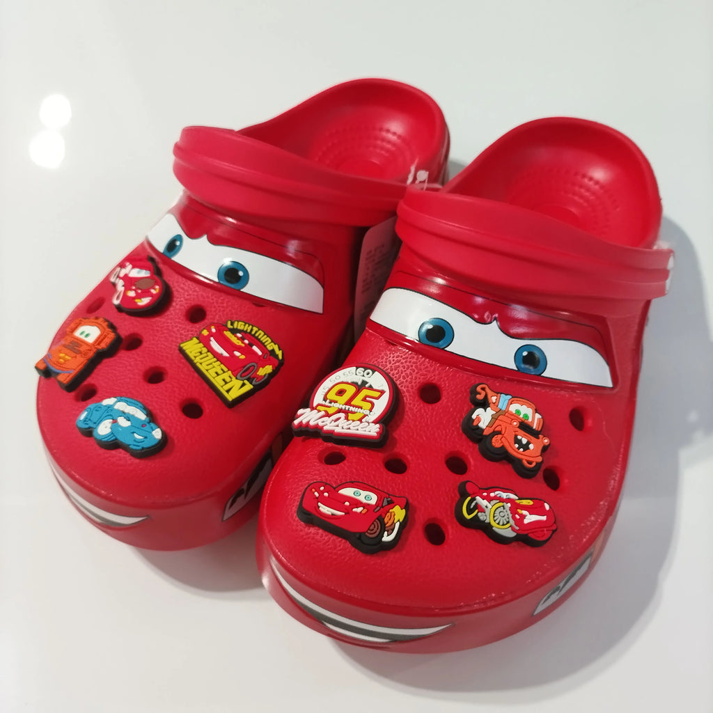 Kids Cartoon Car Clogs Sandals Anti-Slip Summer Beach Shoes for Boys and Girls