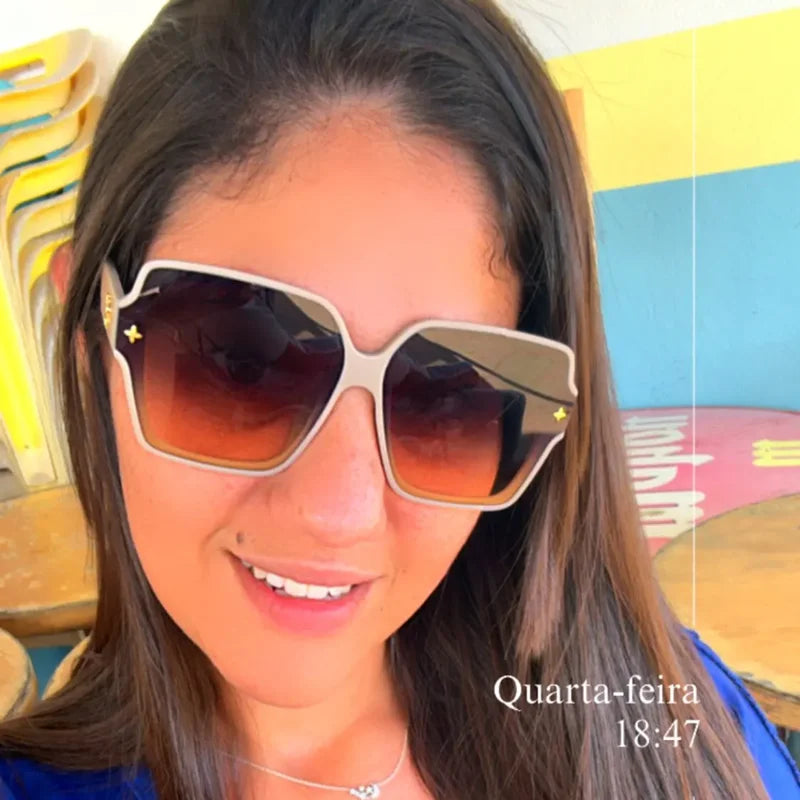 Large Square Frame UV Protection Sunglasses for Women