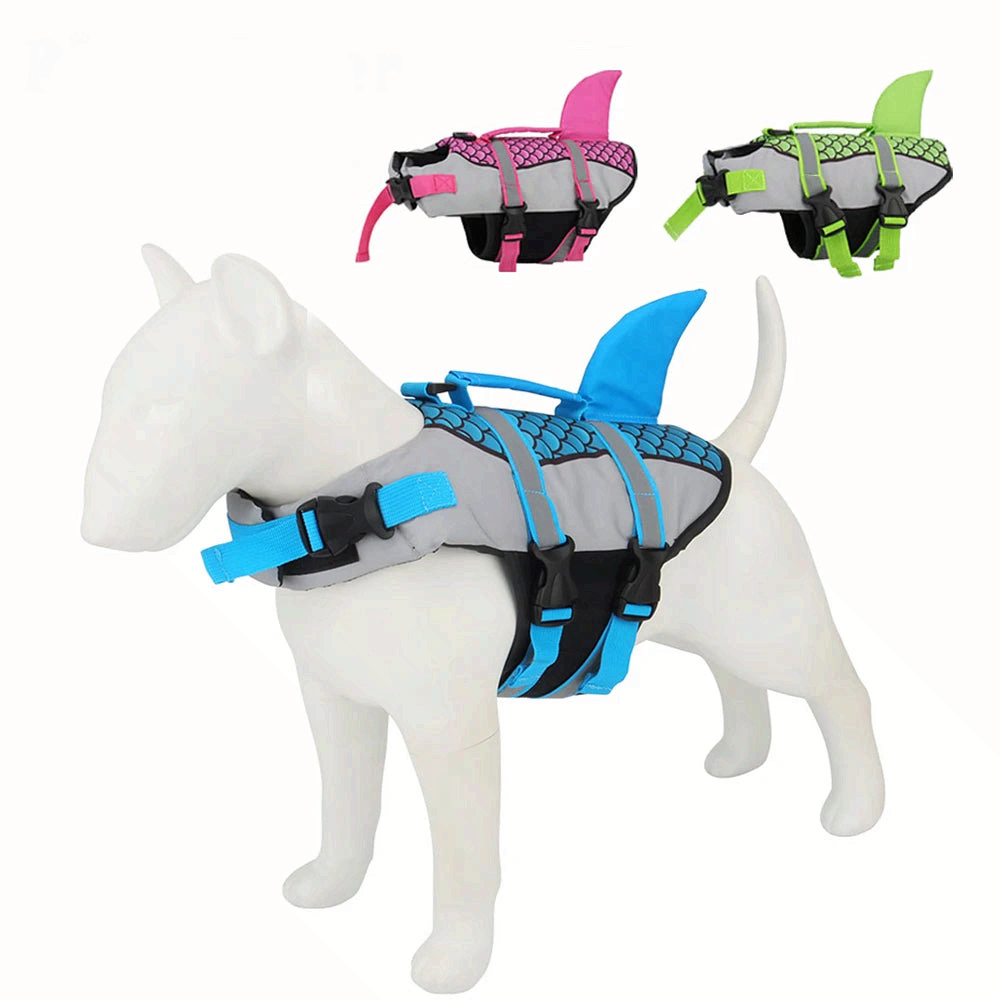 Shark Dog Life Jacket Swim Vest Pet Swimming Harness for Summer