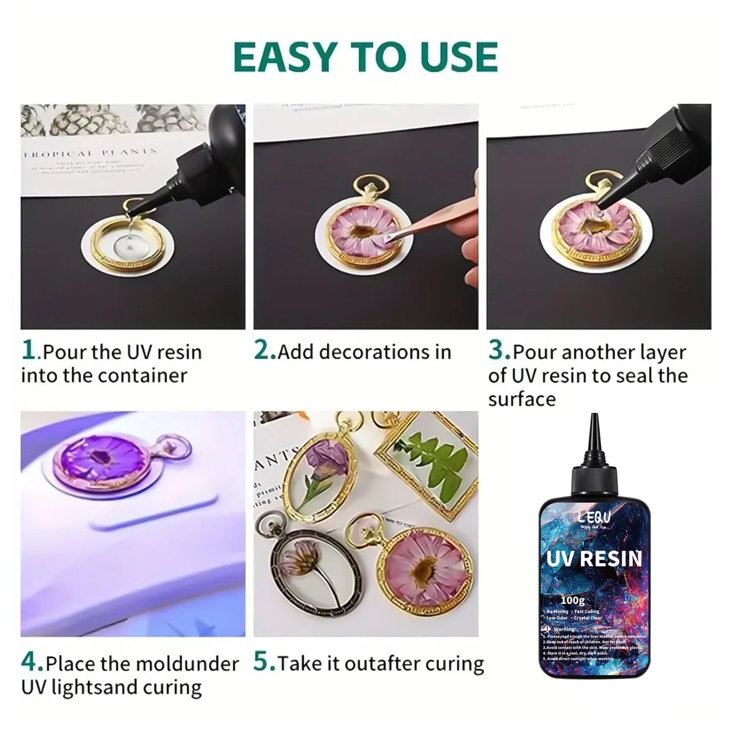 Clear UV Resin for Jewelry Making – Fast Cure Crystal Epoxy Resin