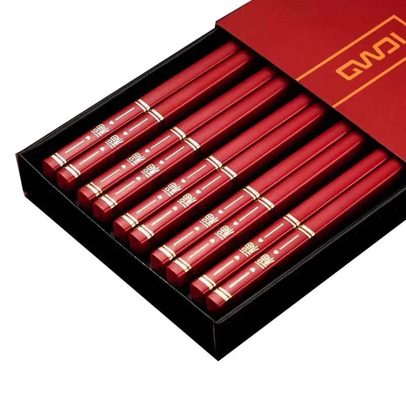 5 Pairs Japanese Non Slip Chopsticks Reusable Sushi Chopsticks Set for Home Restaurant and Hotel