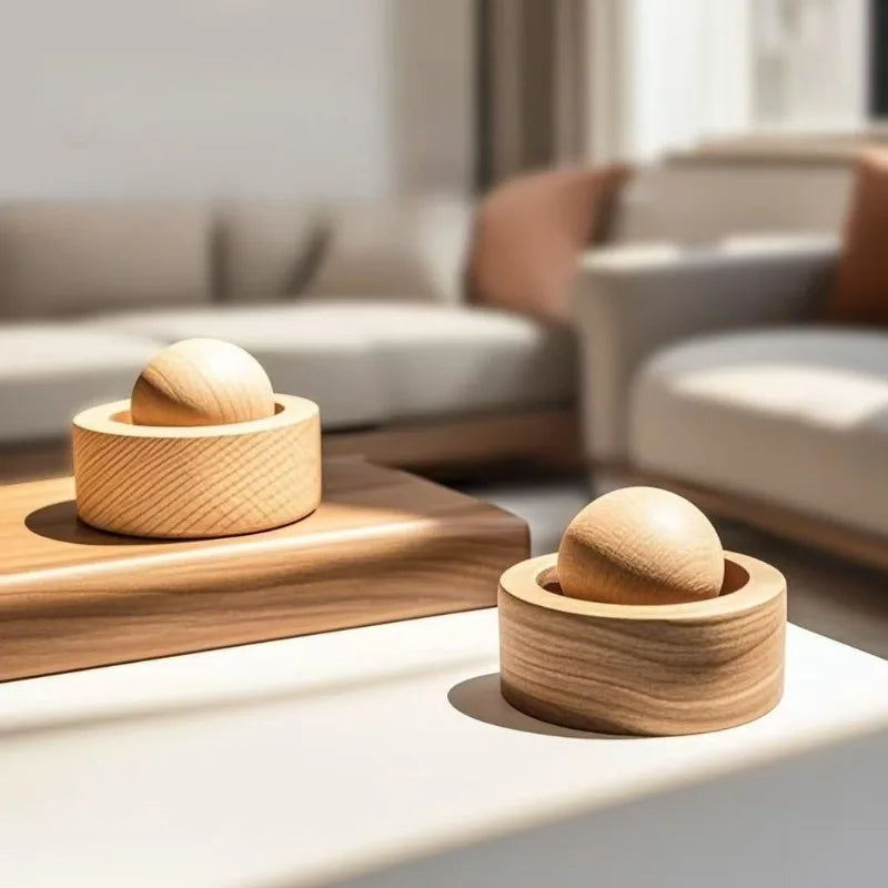 Solid Wood Essential Oil Diffuser Ball Aromatherapy Home Odor Eliminator
