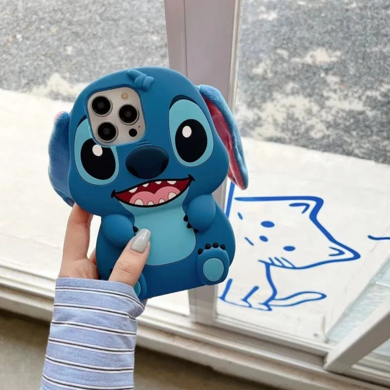 Disney Stitch Big Ear Silicone Shockproof iPhone Case