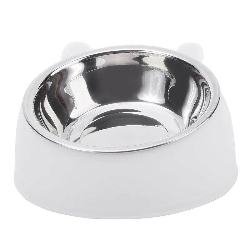Inclined Stainless Steel Cat Bowl for Cats and Dogs