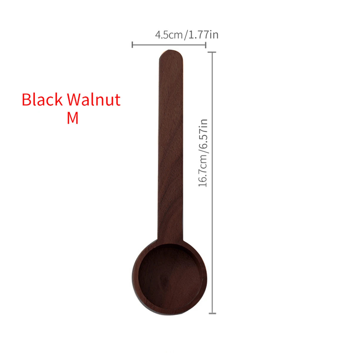 Walnut Wood Coffee Scoop Solid Wooden Measuring Spoon for Coffee Milk Powder