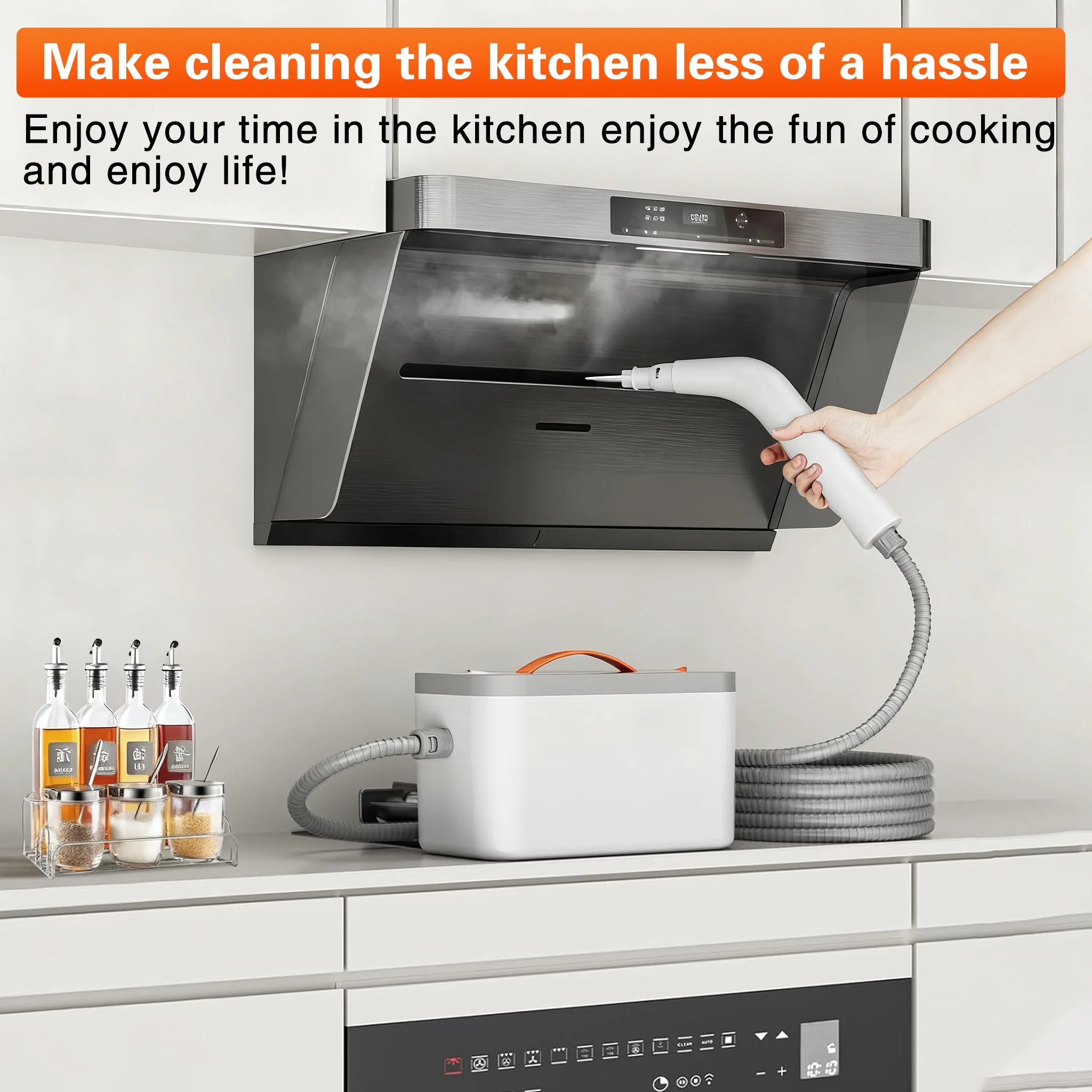 Handheld High Temperature Steam Cleaner Kitchen Hood Deep Cleaning Sanitizing
