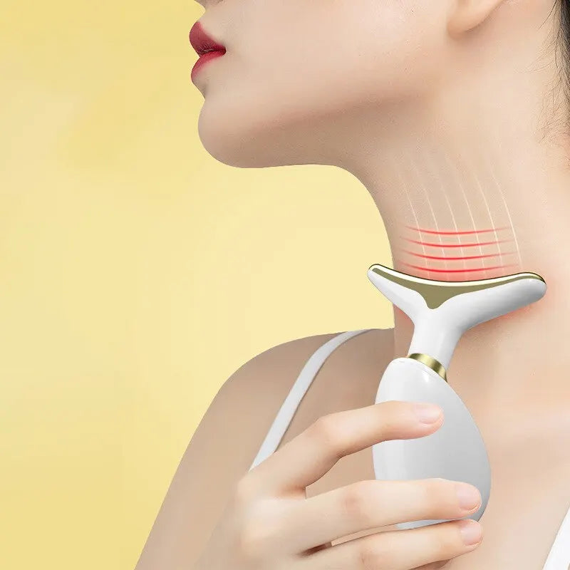 Electric Face & Neck Massager Lifting Firming Beauty Device Facial Skin Tightening Vibration Massage Tool Portable Skincare