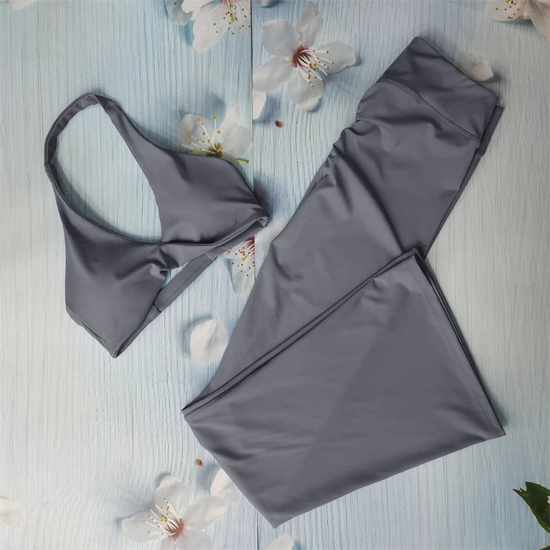 Butt Lifting Gym Set Women Seamless Shorts & Sports Bra Workout Outfit
