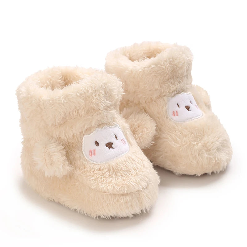 Newborn Cartoon Winter Boots Soft Sole Warm Baby Walking Shoes