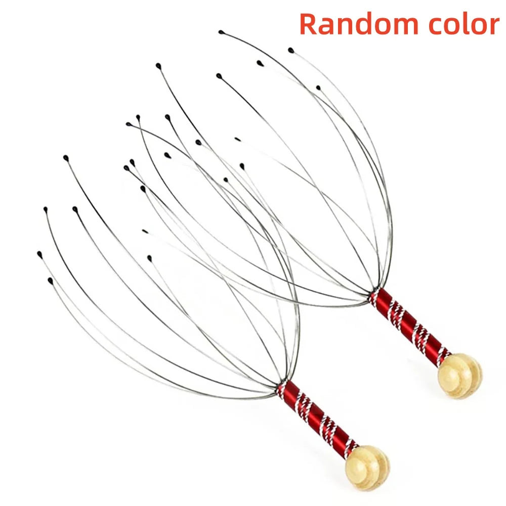 Head Scalp Massager Octopus Massage Tool Stress Relief Relaxation Head Scratcher Hair Scalp Stimulator