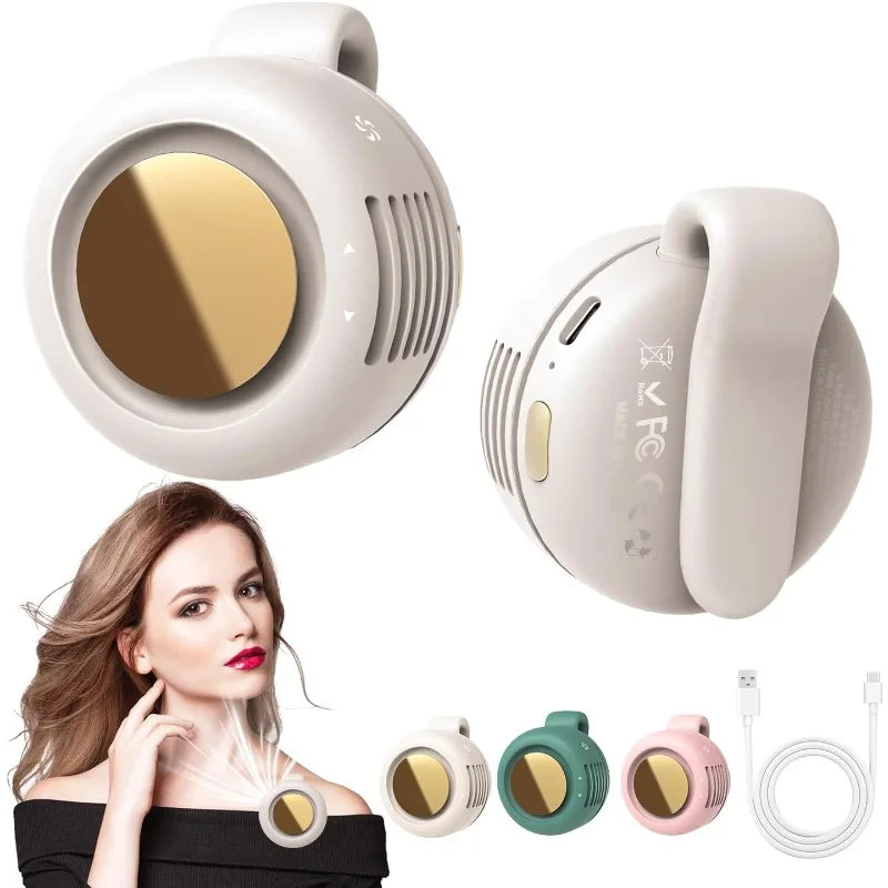 Portable Mini Bladeless Fan Clip On 3 Speed