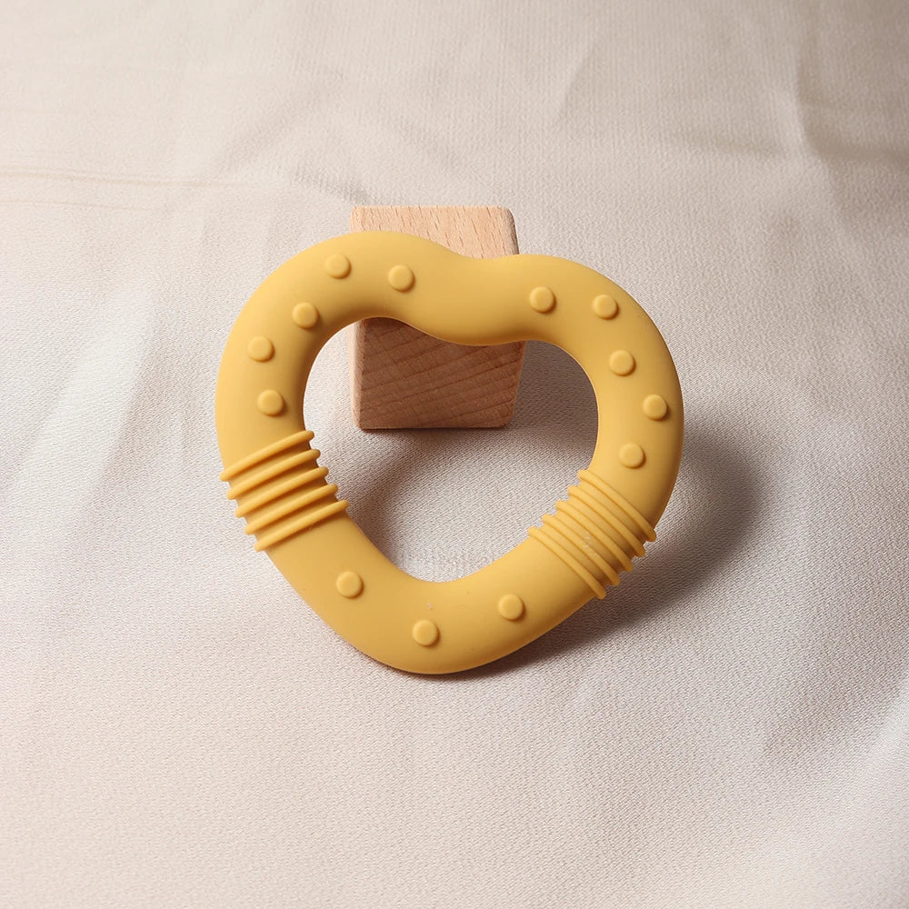 Food Grade Silicone Baby Teether Star Heart Teething Toy