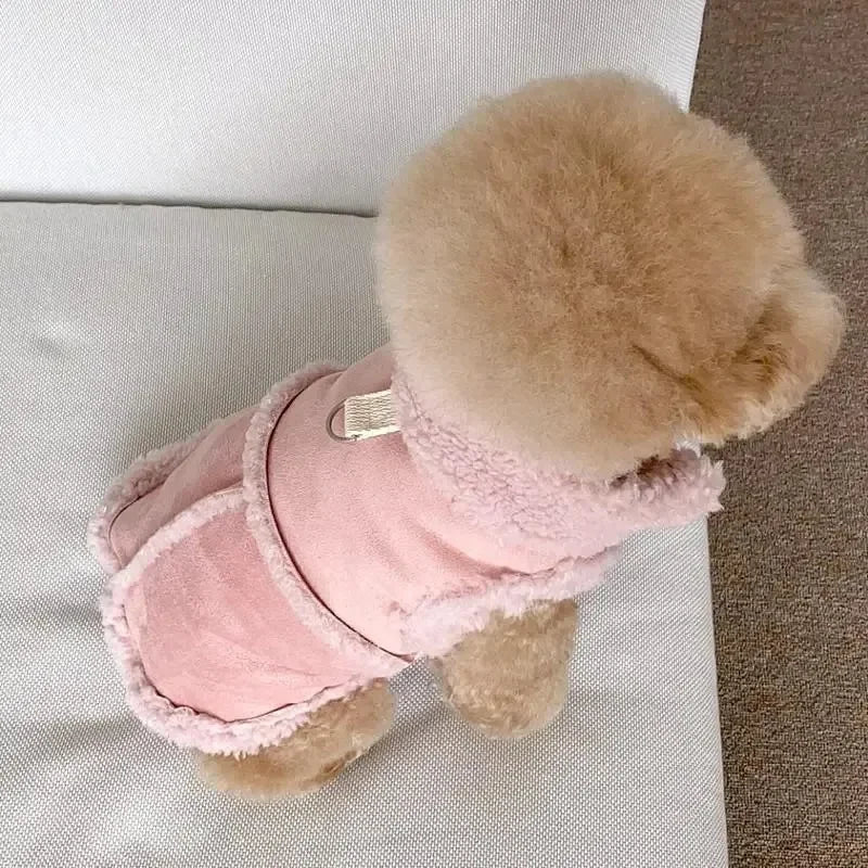 Small Dog Cute Vest Jacket Autumn Winter Pet Coat Soft Clothing