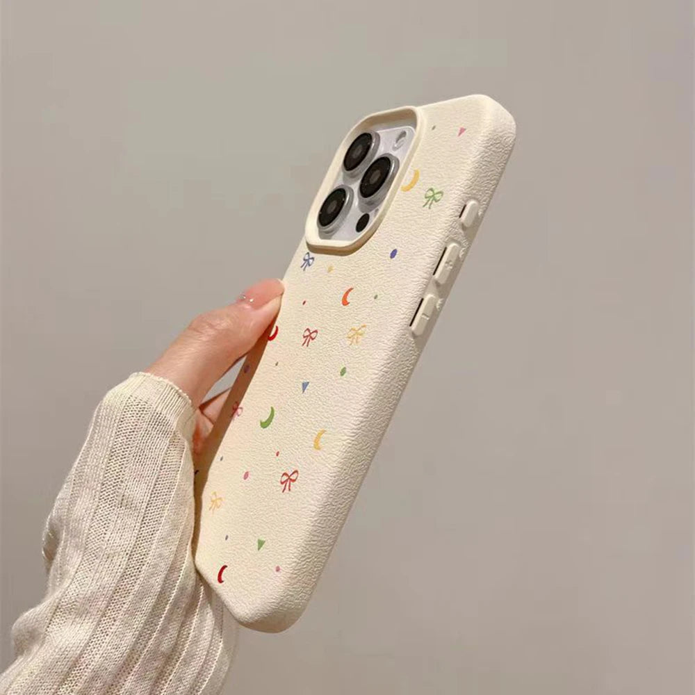 INS Leather Shockproof Soft Silicone iPhone Case