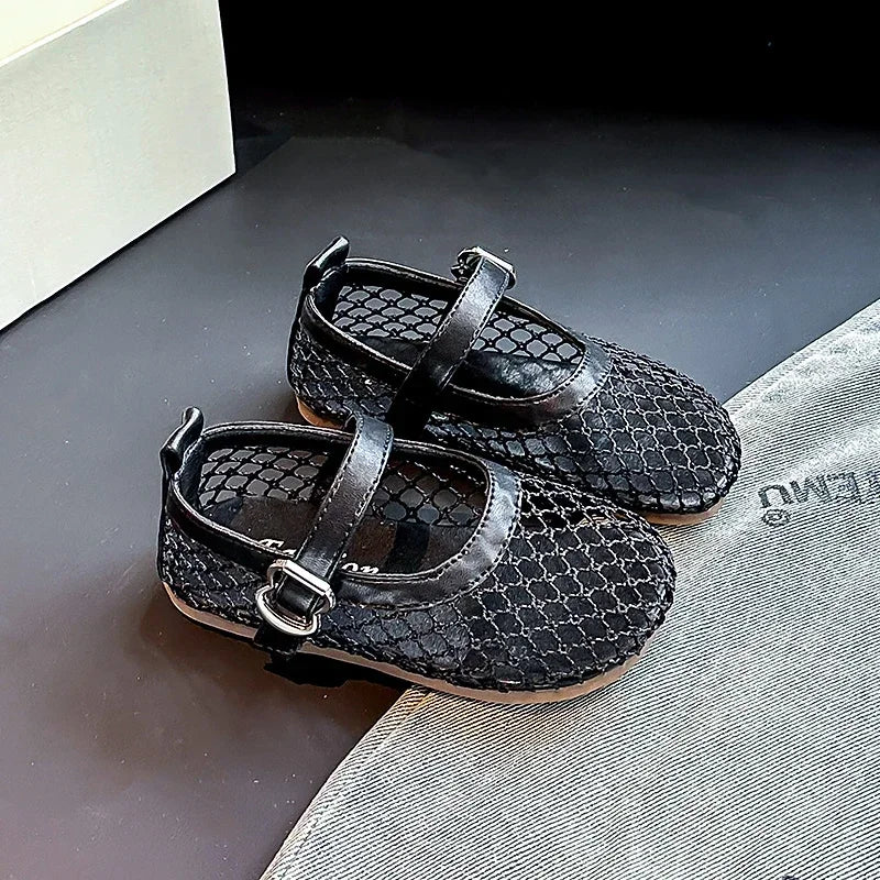 Kids Mesh Flat Sandals Soft Sole Non Slip Summer Princess Shoes Girls 2026
