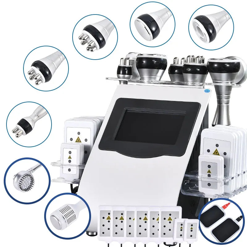 9 in 1 Cavitation Machine Ultrasonic RF Vacuum Slimming Body Sculpting Fat Reduction Beauty Device