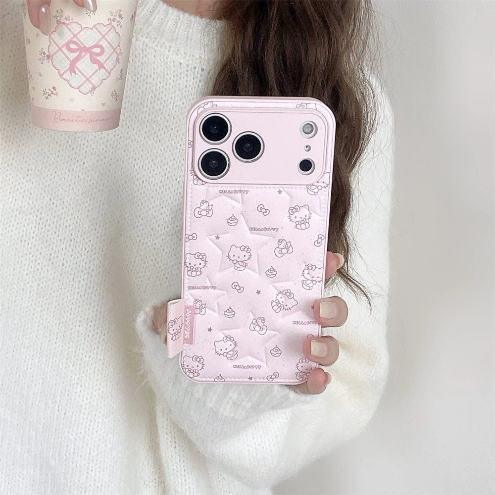 Cute Pink 3D Hello Kitty Silicone Shockproof iPhone Case