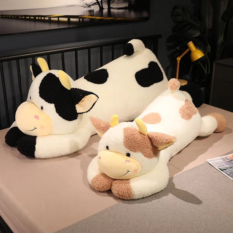 90cm Cow Plush Toy Cartoon Stuffed Animal Pillow Cute Gift for Kids