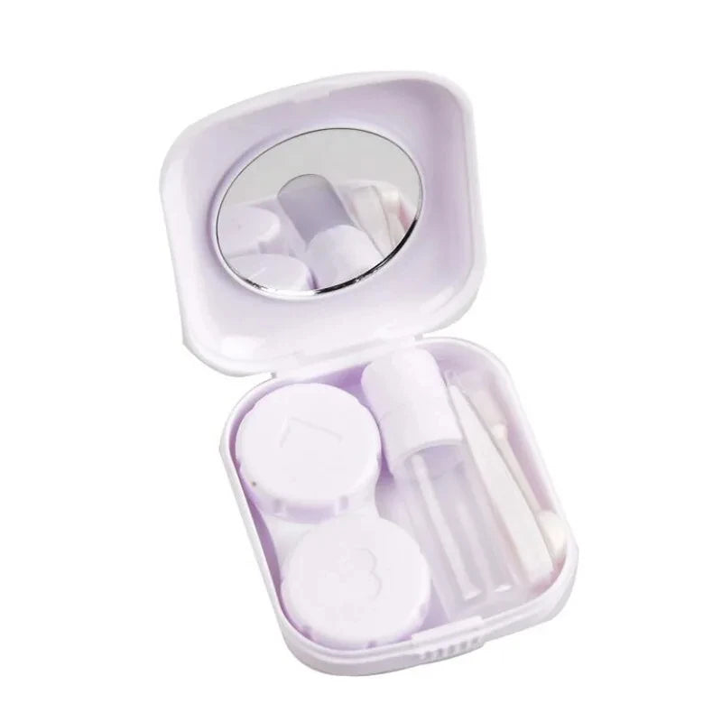 Mini Contact Lens Case with Mirror Travel Kit