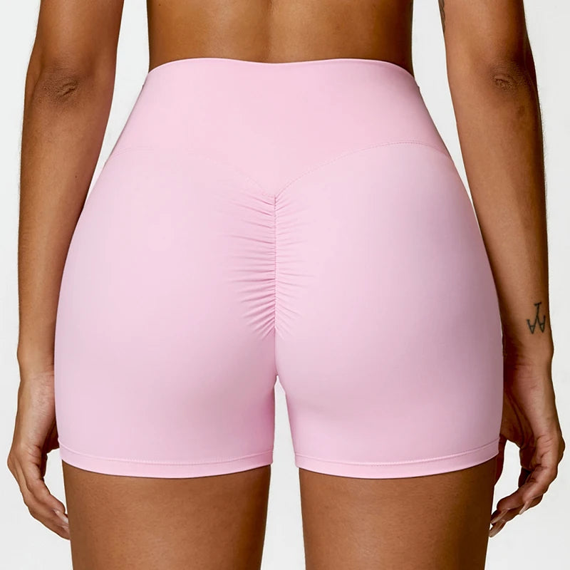 Seamless Scrunch Gym Shorts Women High Waist Booty Lifting Fitness Shorts