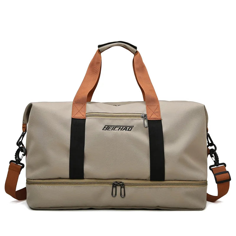 Travel Gym Bag Waterproof Duffle Large Capacity Fitness Bag With Shoe Compartment