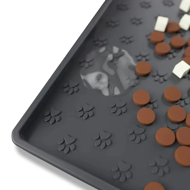 Pet Feeding Mat Silicone Waterproof Placemat for Cat Dog Food Bowl Non Slip