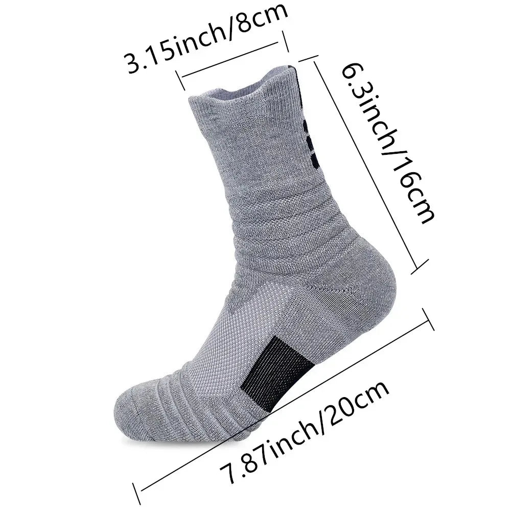Compression Cycling Socks Breathable Moisture Wicking Sports Socks Men Women 3 Pairs