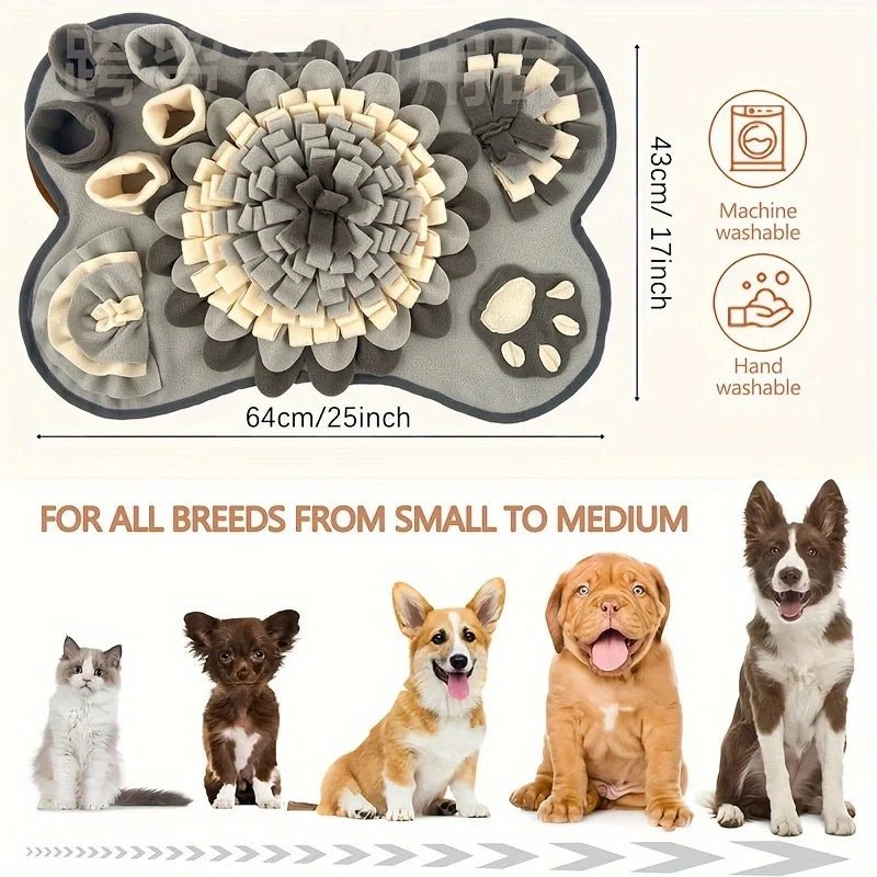 Dog Snuffle Mat Interactive Slow Feeding Training Mat Foraging Skill Toy