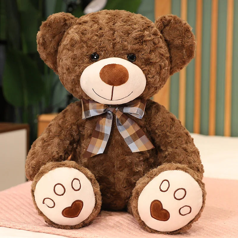 Classic Bow Tie Teddy Bear Plush Toy for Kids Girls Gift