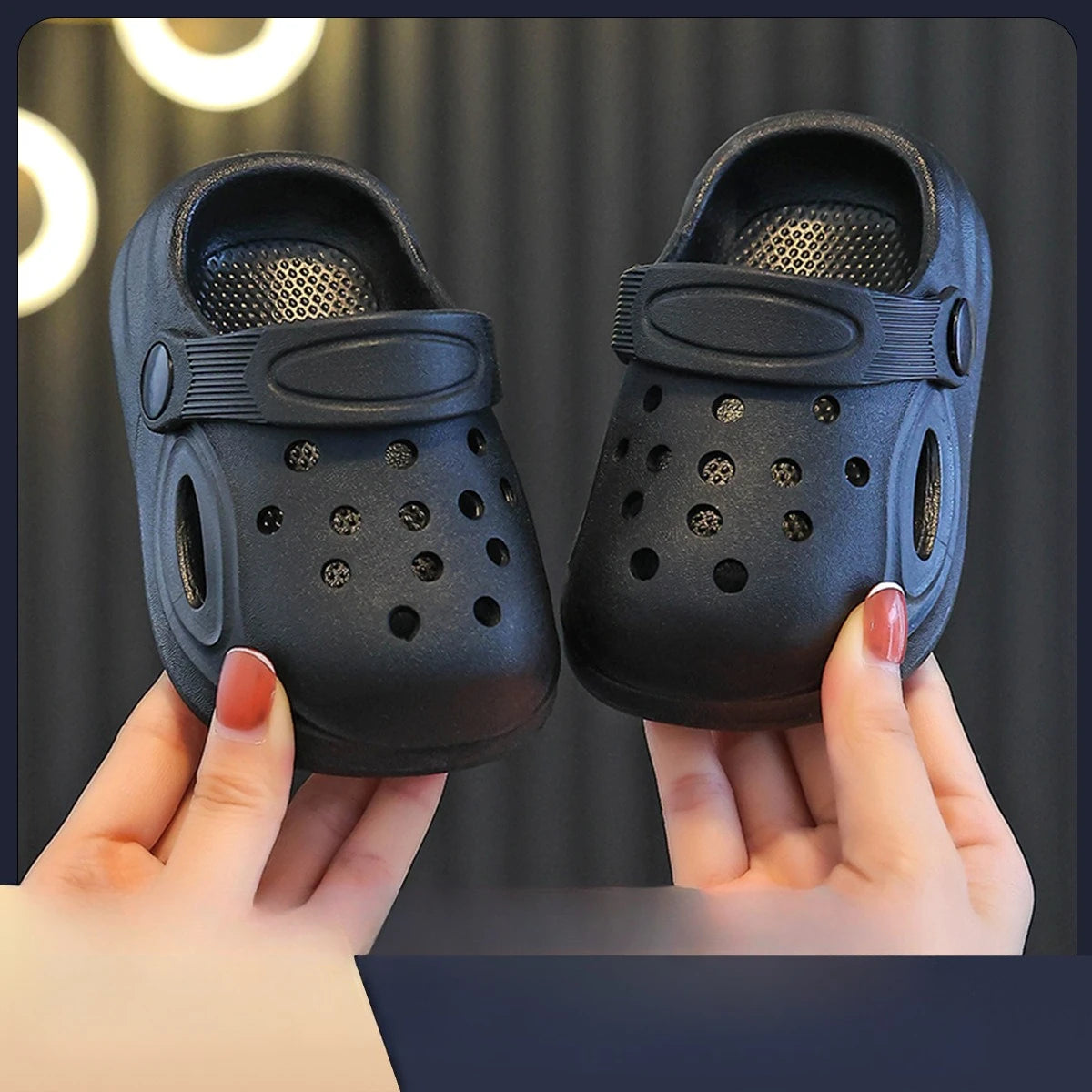 Kids Hole Sandals Soft Anti Slip Beach Slippers DIY Design Boys Girls Summer Shoes