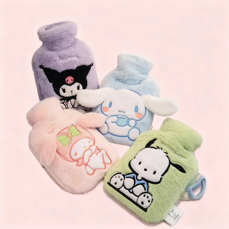 Plush Hot Water Bottle Kuromi Cinnamoroll Winter Hand Warmer Gift