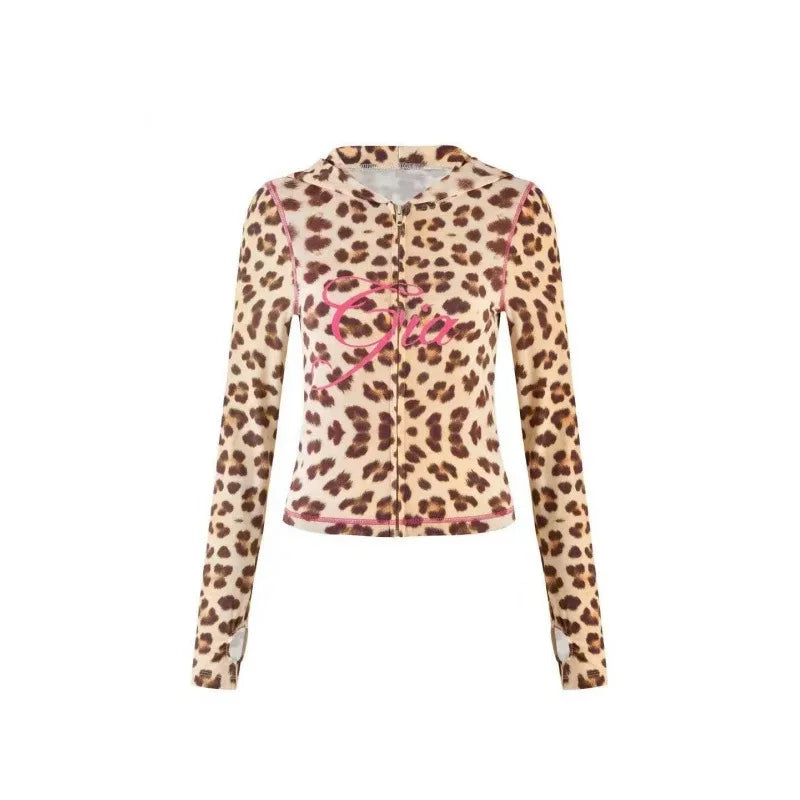Women Zip Up Long Sleeve Spring Top with Low Waist Flared Pants Two Piece Outfit