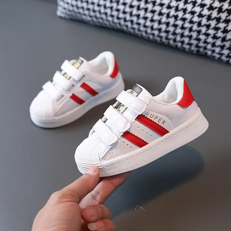 Kids White Sneakers Breathable Casual Shoes