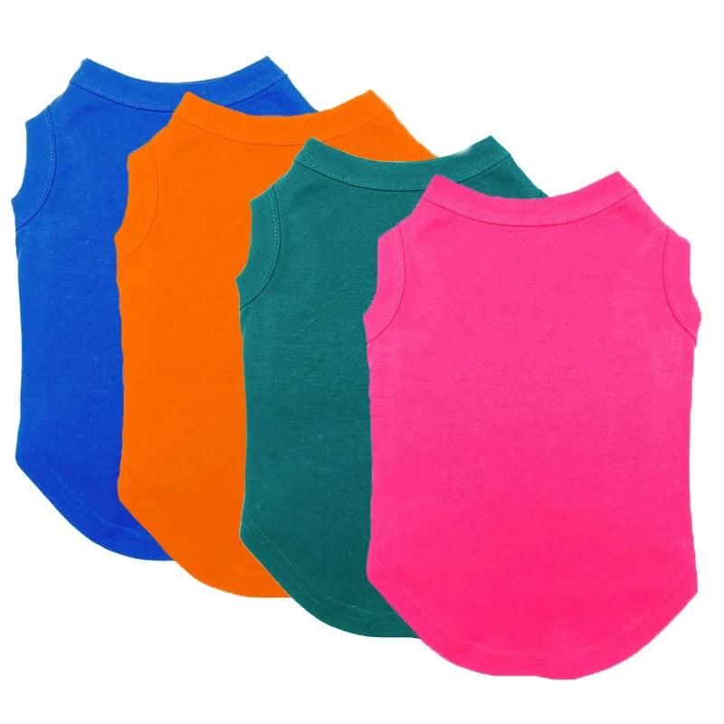 Dog T-Shirt Summer Apparel – Soft Blank Shirt for Extra Small to Extra Large Dogs (XS–XL)