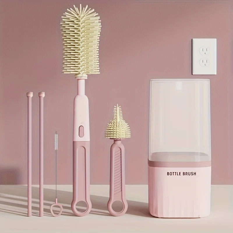 Baby Silicone Bottle Brush Portable Cleaning Set