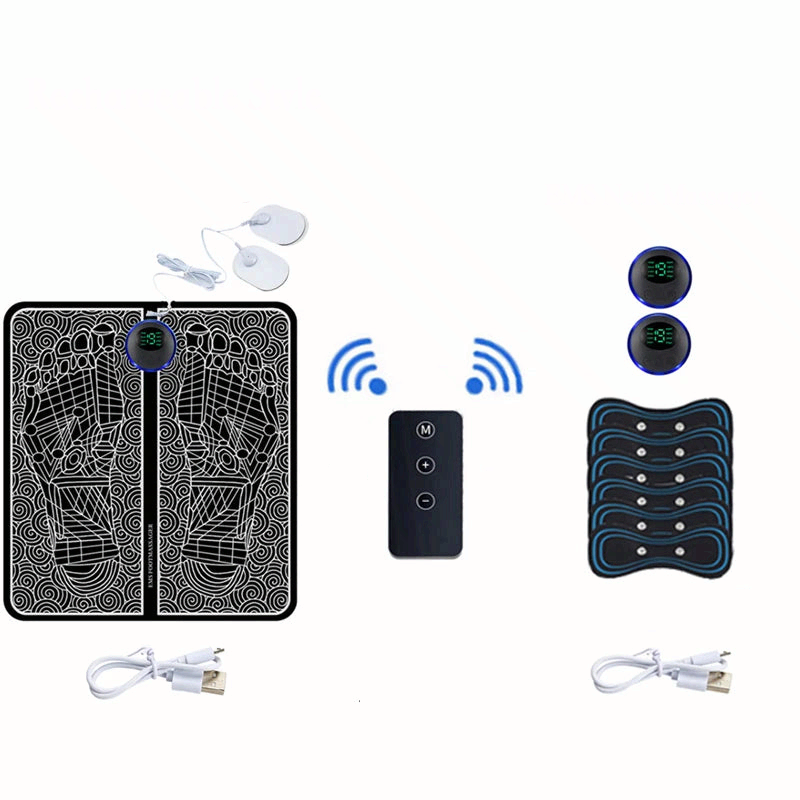 Smart Electric Neck Massager EMS Muscle Stimulator Portable Pain Relief Patch Shoulder Back Massage Device USB Rechargeable