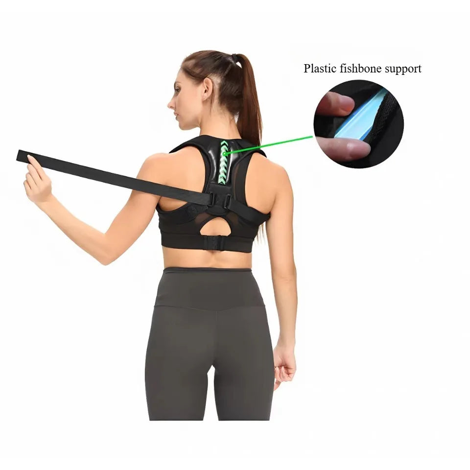 Posture Corrector Back Brace Adjustable Clavicle Spine Support Shoulder Belt